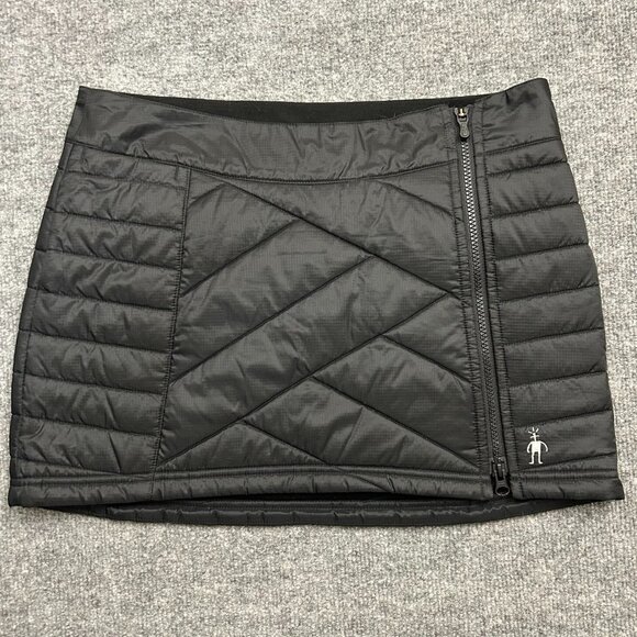 Smartwool Dresses & Skirts - Smartwool Skirt Womens Small Black Merino Wool Smartloft Quilted Mini Zip Logo